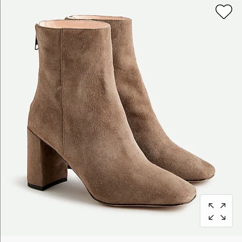 J Crew NIB Suede Block Heel Boot